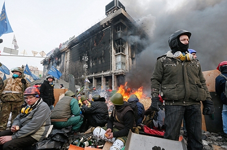 Protestierende heute am Maidan-Platz